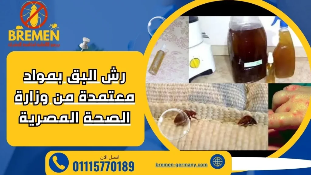 رش البق بمواد معتمدة من وزارة الصحة المصرية